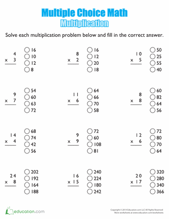Multiples Worksheet With Answers