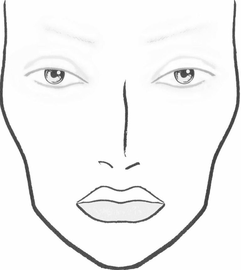 Make Up Blank Face Coloring Pages
