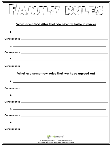 Family Counseling Family Therapy Worksheets