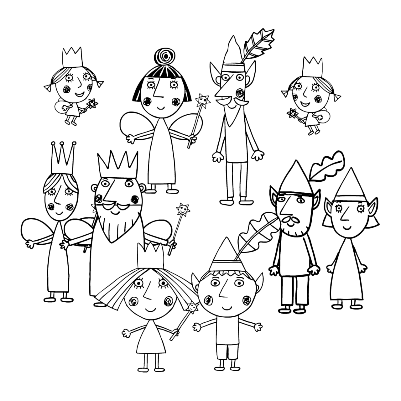 Christmas Ben And Holly Colouring Pages