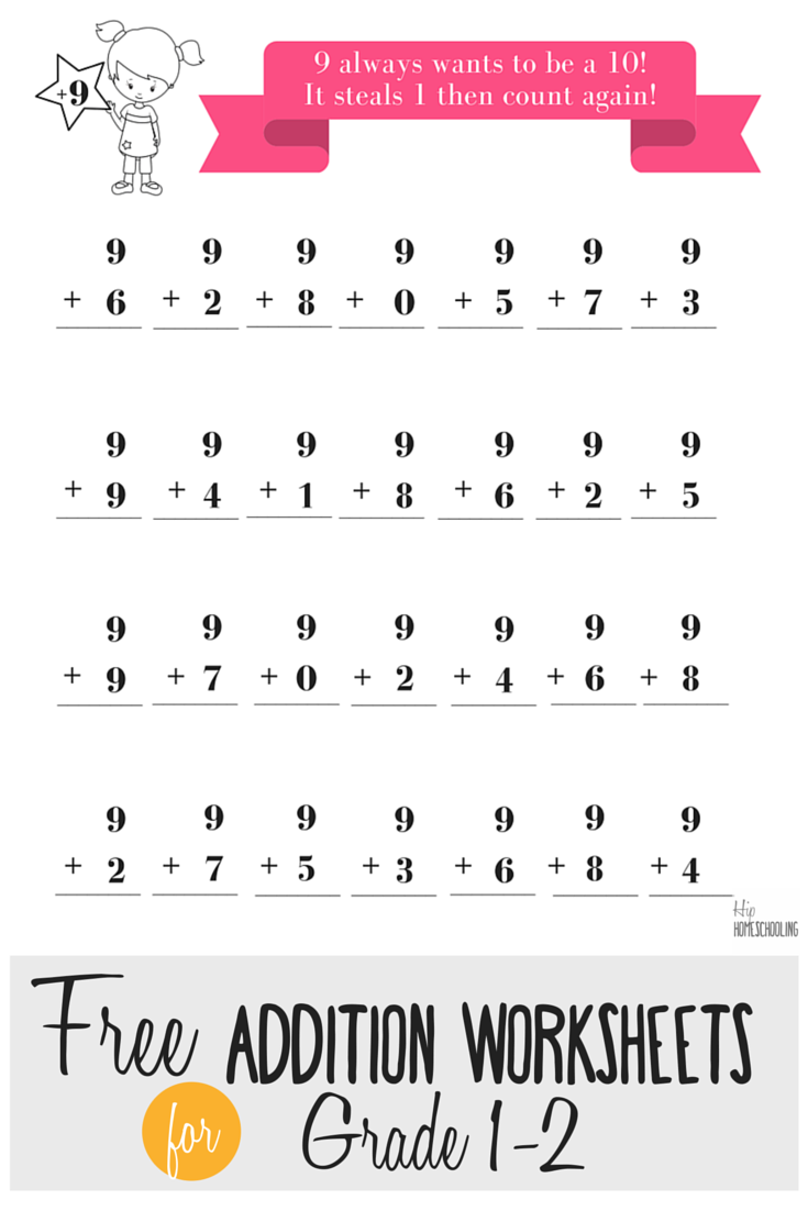 Addition Free Printable Second Grade Math Worksheets