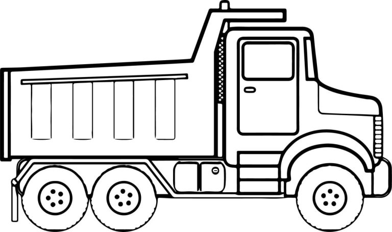 Coloring Sheet Dump Truck Coloring Page