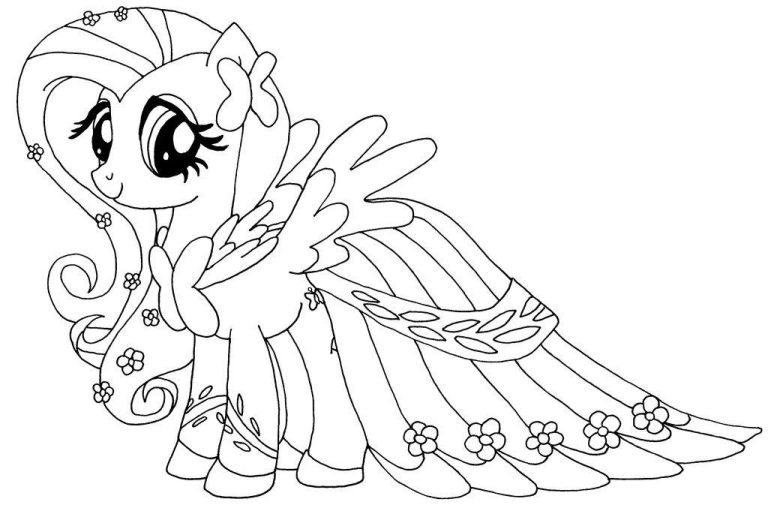 Fluttershy Princess My Little Pony Coloring Pages