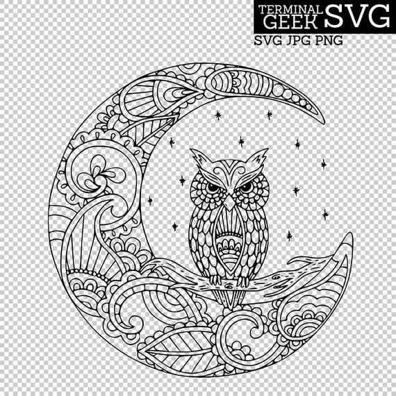 Downloadable Owl Mandala Svg Free