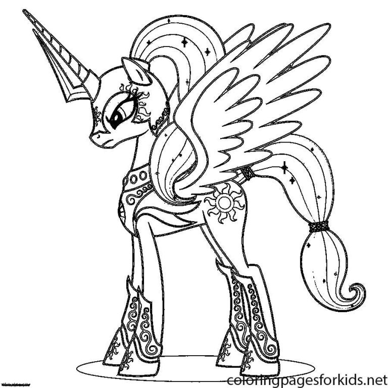 Free Printable My Little Pony Princess Coloring Pages