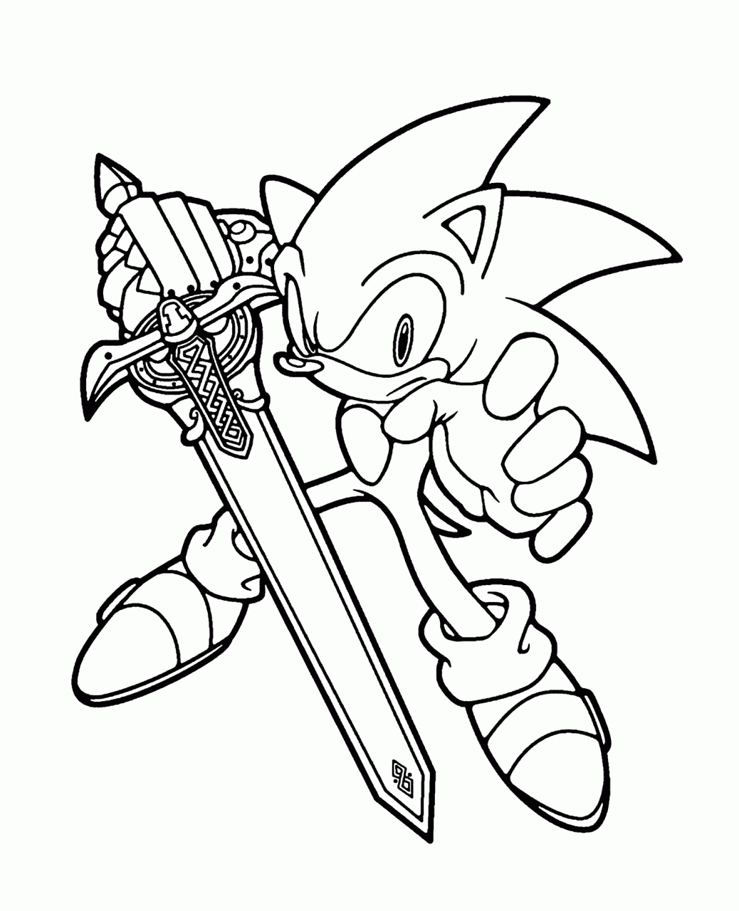 Free Coloring Pictures Of Sonic The Hedgehog