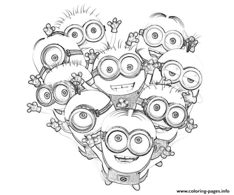 Downloadable Free Printable Full Page Minion Coloring Pages