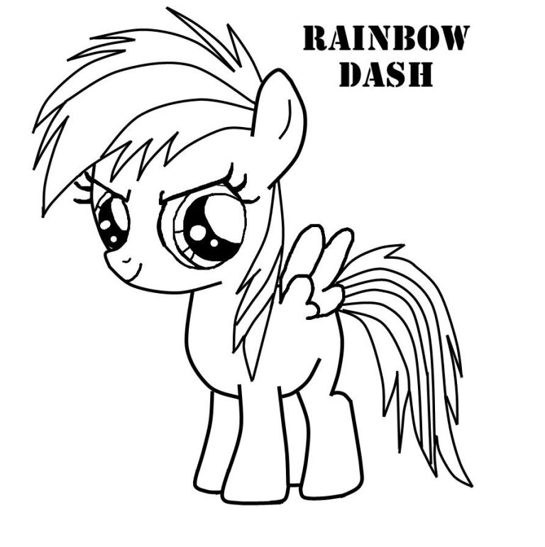 Printable Rainbow Dash My Little Pony Coloring Pages