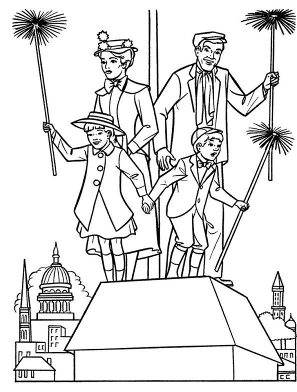 Disney Mary Poppins Coloring Pages