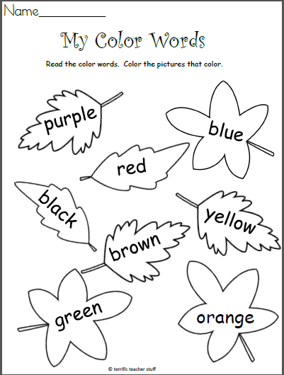 Fall Coloring Worksheets Preschool