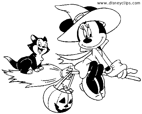 Free Printable Mickey And Minnie Halloween Coloring Pages