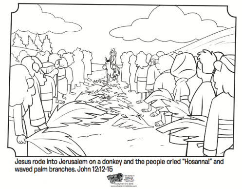 Preschool Palm Sunday Coloring Page