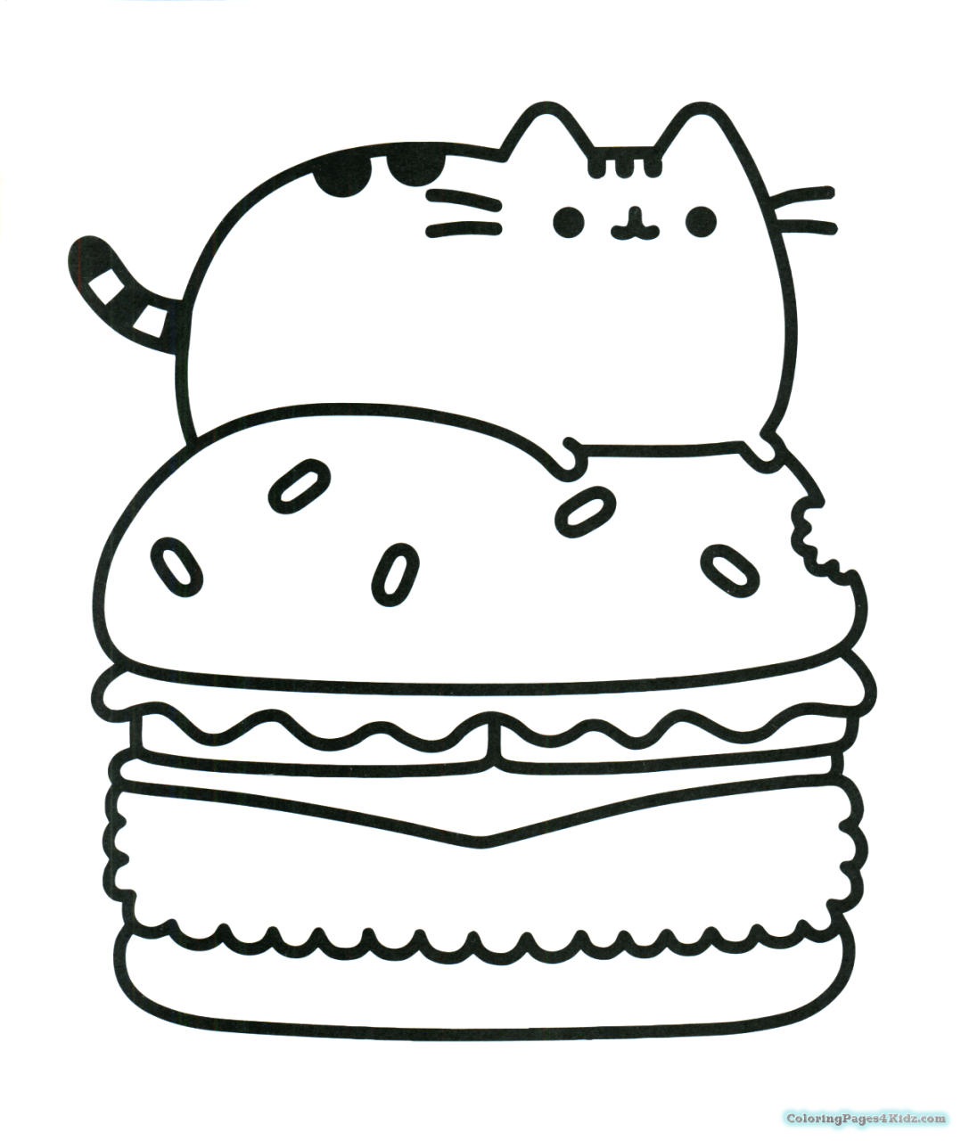 Kawaii Cute Cats Coloring Pages