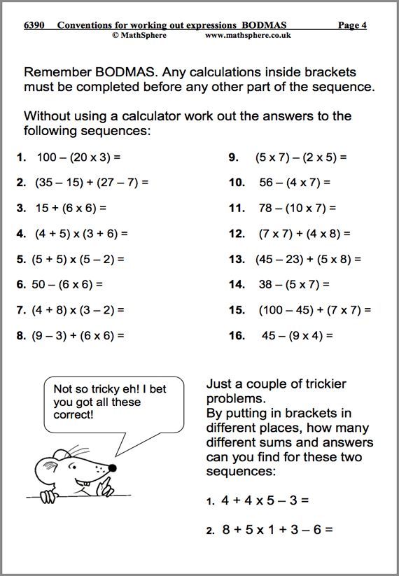 Year 6 Algebra Worksheets Pdf