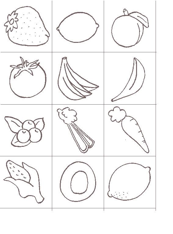 Printable Fruits And Vegetables Coloring Pages Pdf