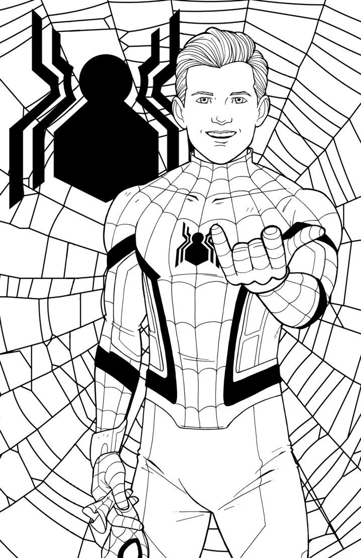 Coloring Sheet Iron Spider Coloring Pages