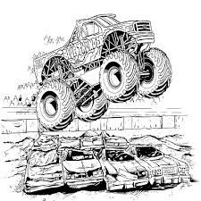 Blue Thunder Monster Jam Coloring Pages