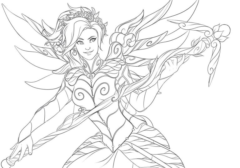 Mercy Overwatch Coloring Pages