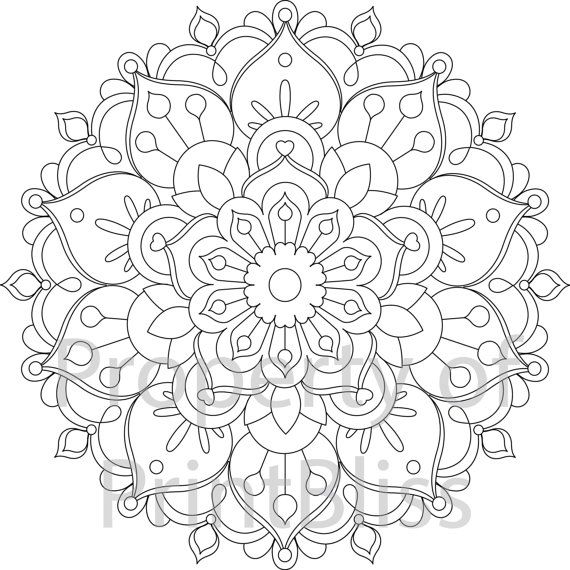 Flower Mandala Coloring Pages For Kids