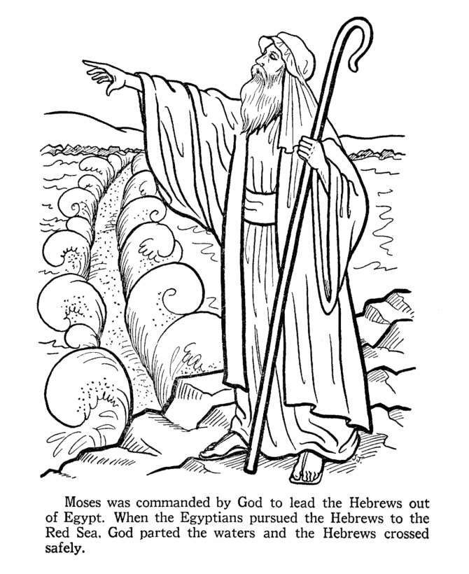 Printable Moses Coloring Pages