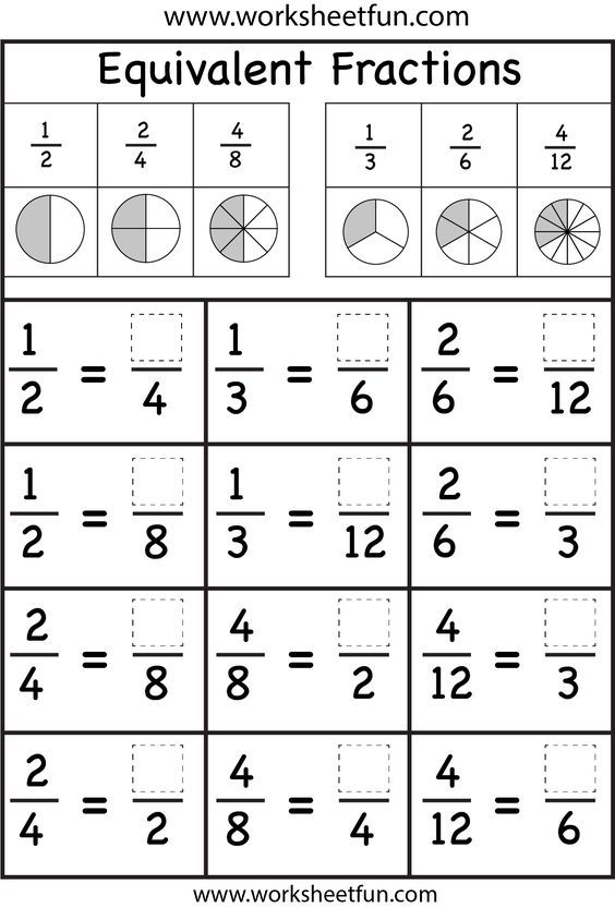 3rd Grade Equivalent Fractions Worksheet