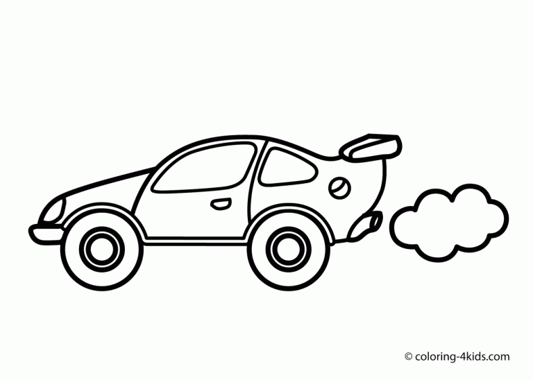 Kindergarten Coloring Pages For Kids Cars