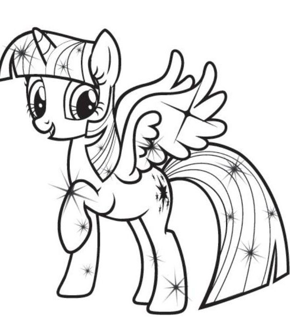 Free Printable Twilight Sparkle My Little Pony Coloring Pages