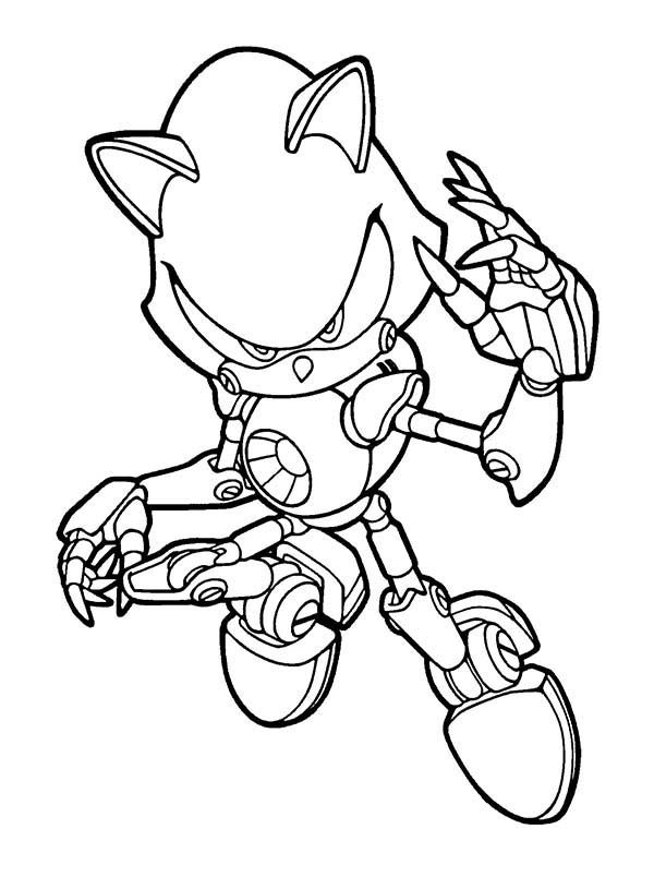 Sonic Boom Metal Sonic Coloring Pages