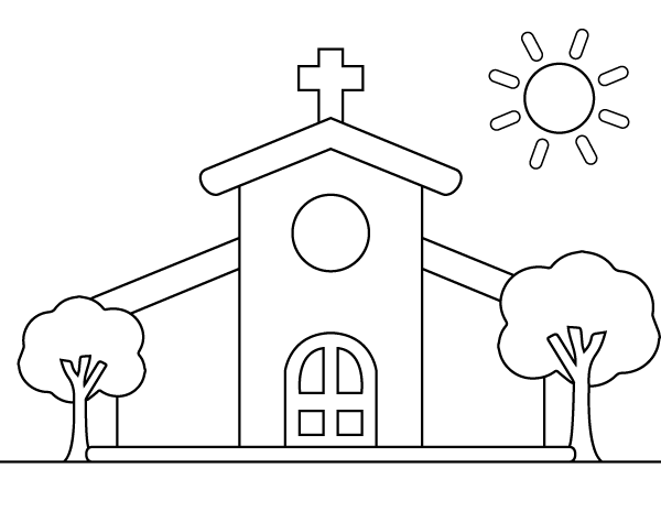 Church Coloring Pages For Preschool