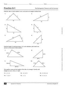 Pythagorean Theorem Worksheet Answers Key