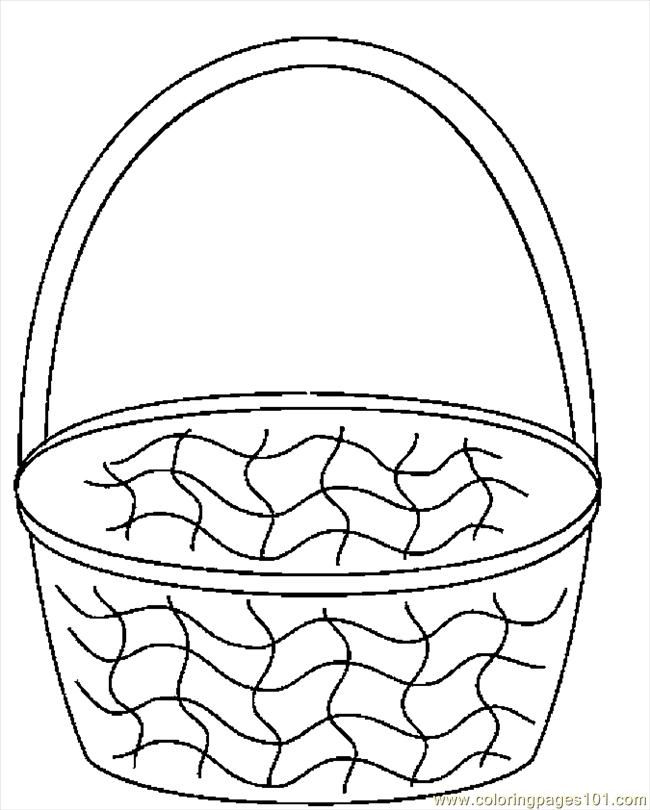 Empty Easter Basket Coloring Pages