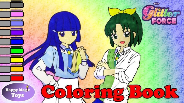 April Glitter Force Coloring Pages