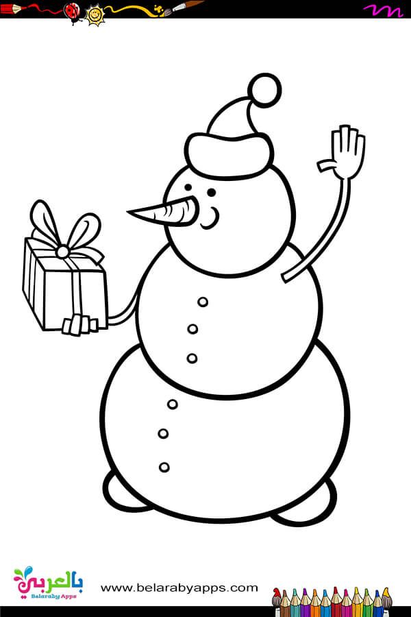 Snowman Coloring Pages For Toddlers