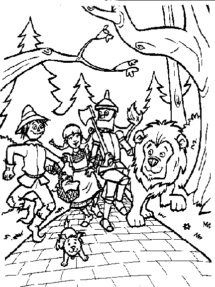 Wizard Of Oz Coloring Pages Printable