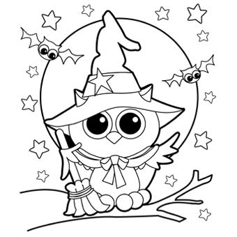 Coloring Pages Cute Halloween