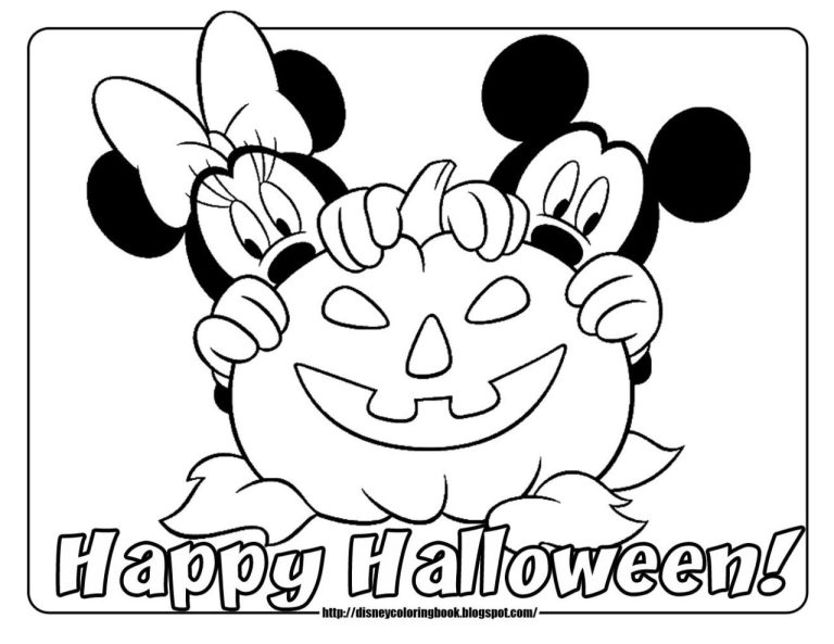Free Printable Print Disney Halloween Coloring Pages