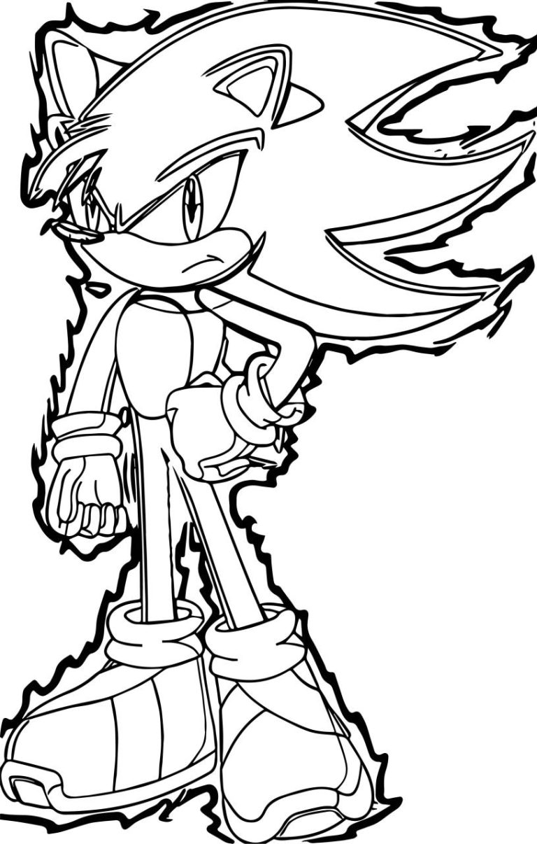 Dark Shadow Sonic Boom Shadow The Hedgehog Coloring Pages