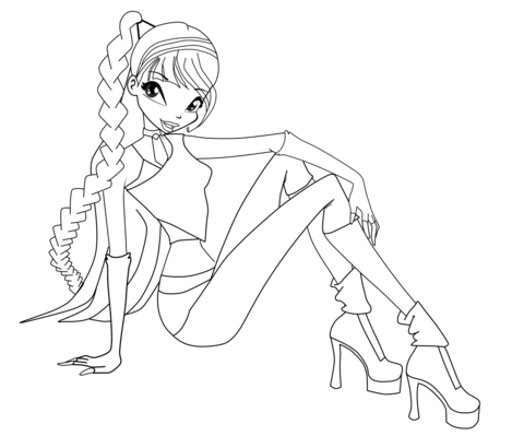 Sirenix Winx Club Coloring Pages Musa