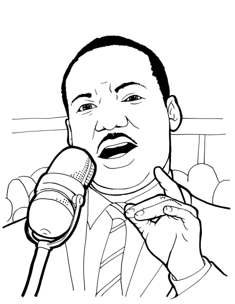 Coloring Sheet Martin Luther King Jr Coloring Page