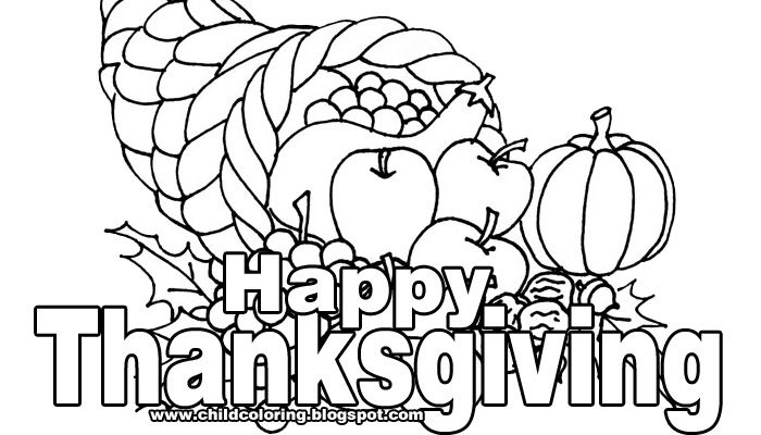 Children's Thanksgiving Pictures To Color