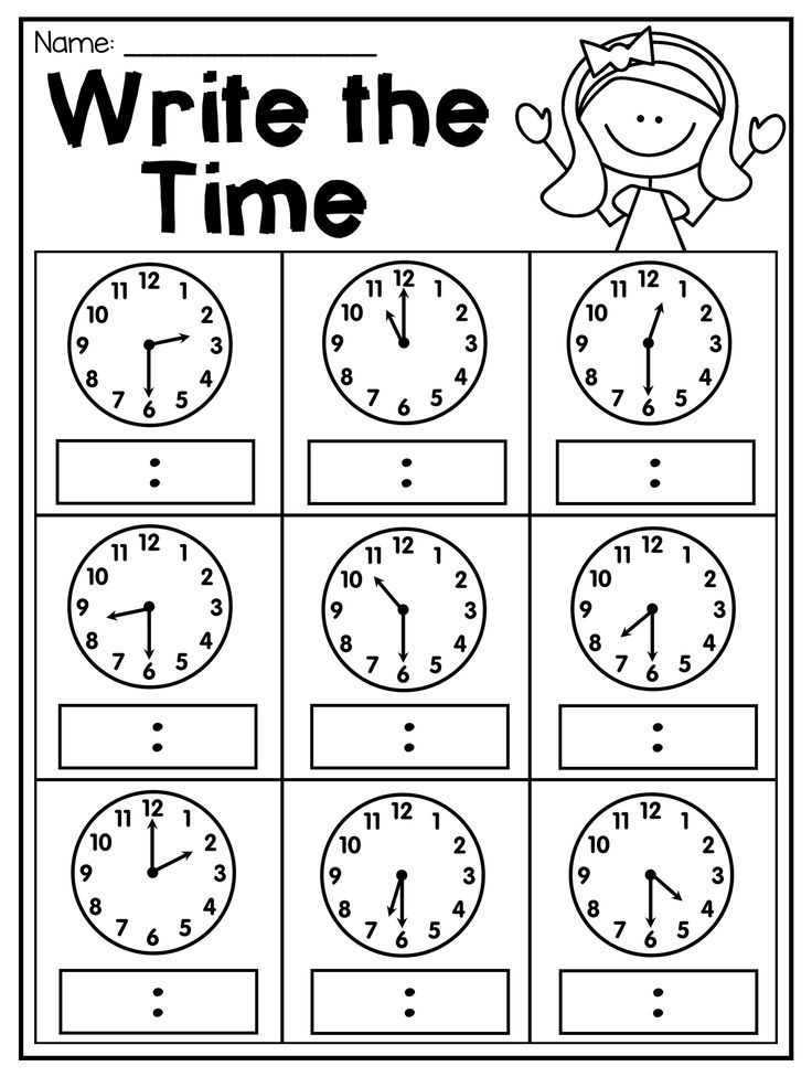 Hour Time Worksheets Grade 1