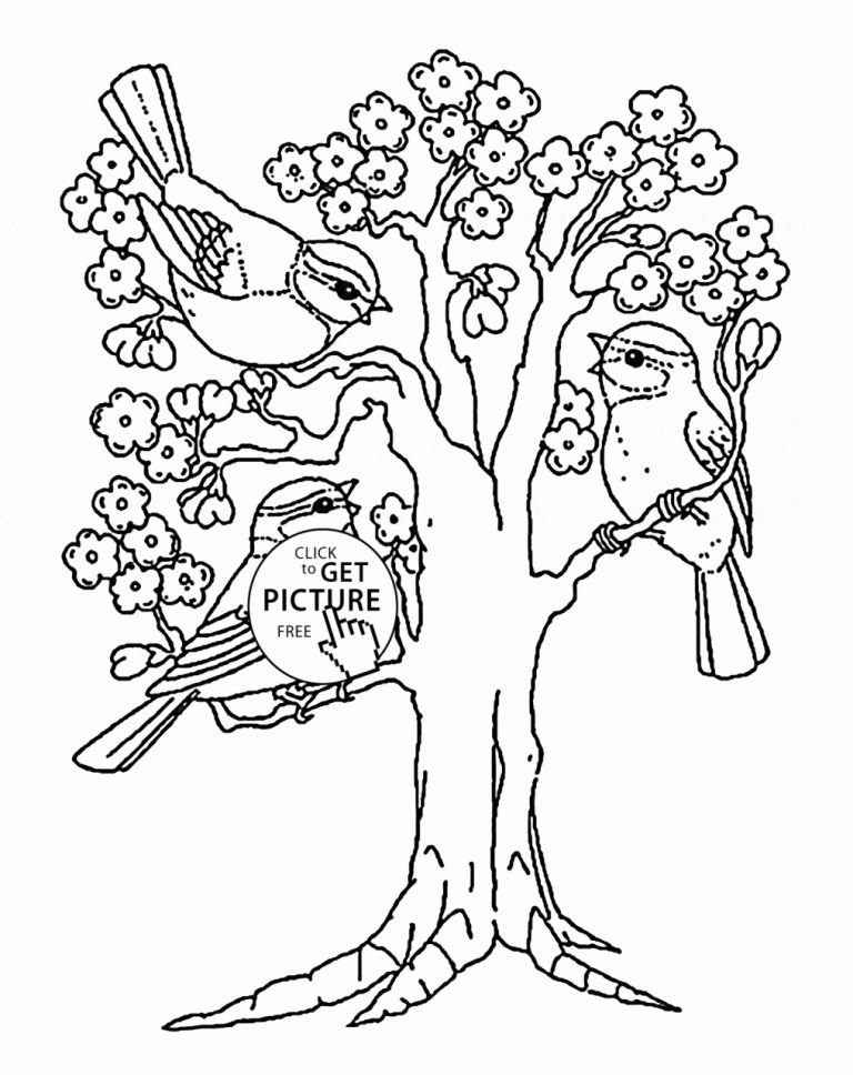 Free Printable Coloring Sheet Tree Coloring Pages