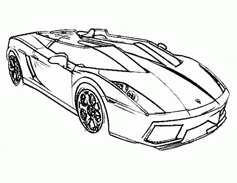 Fast Car Coloring Pages For Kids Cars