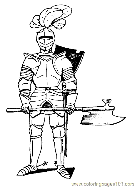 Detailed Knight Coloring Pages