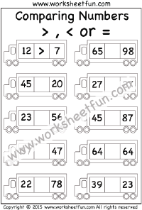 Comparing Numbers Worksheets Free