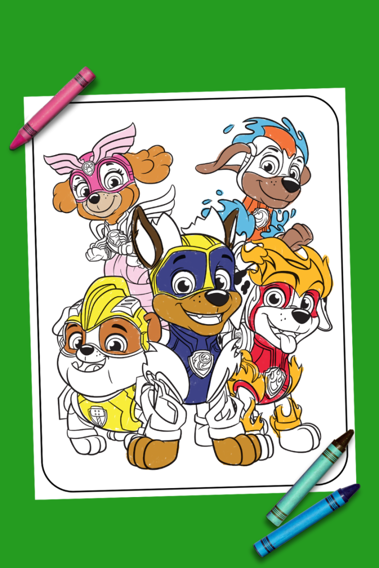 Mighty Skye Paw Patrol Coloring Page