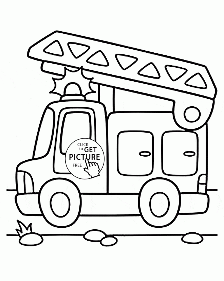Printable Free Fire Truck Coloring Pages