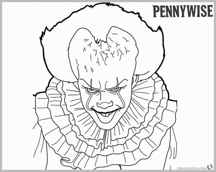 Clown Pennywise Clown Scary Halloween Coloring Pages