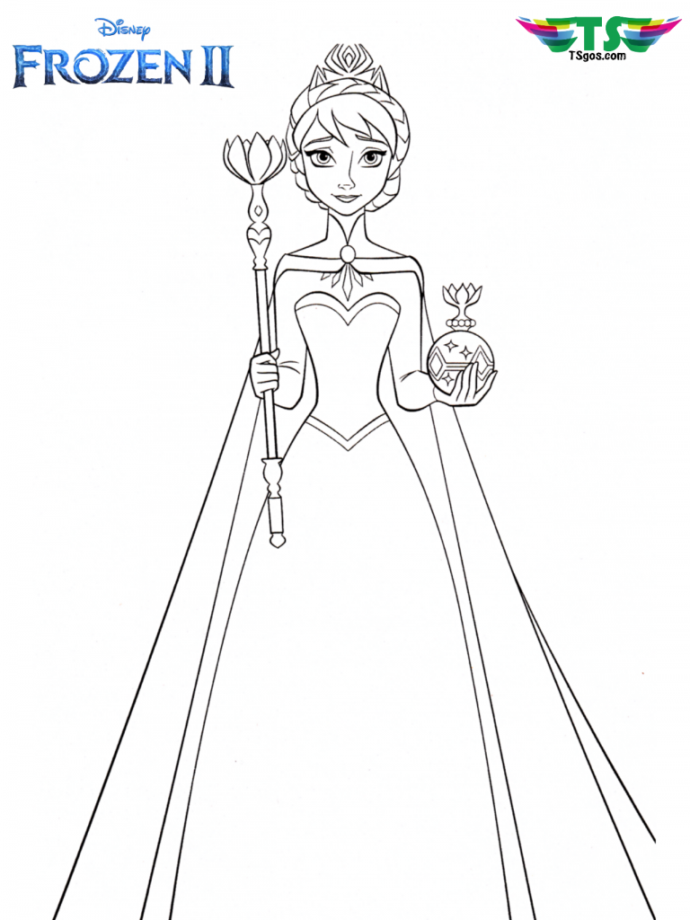 Drawing Anna Frozen Queen Elsa Frozen Coloring Pages