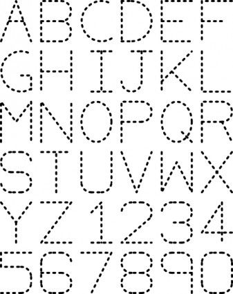 Alphabet Tracing Letters Font
